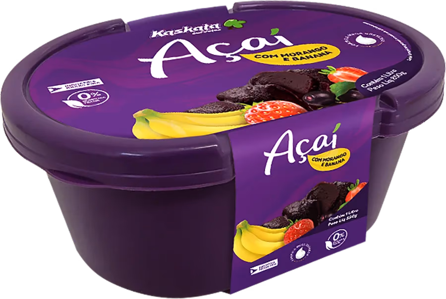 Açaí Kaskata Banana e morango (1 litro)