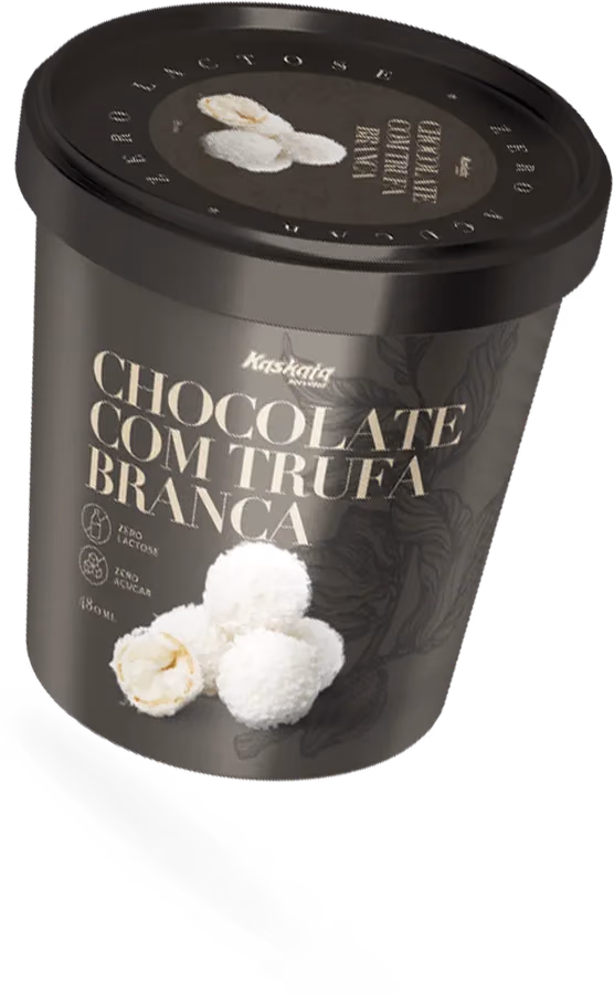 Linha Zero Chocolate com trufa branca